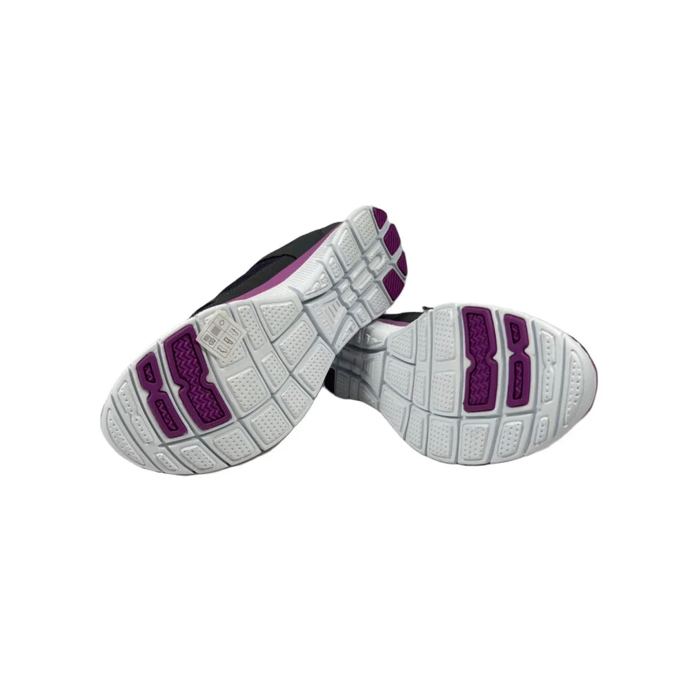 Skechers Women's Gray/Purple Lightweight Memory Foam Sneakers - 8.5